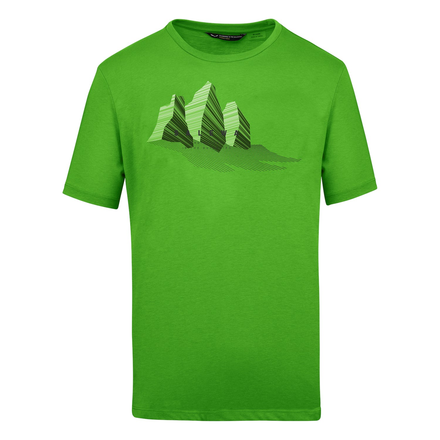 T-Shirts Salewa Lines Graphic Dry Homem Verdes 201IFUOYP